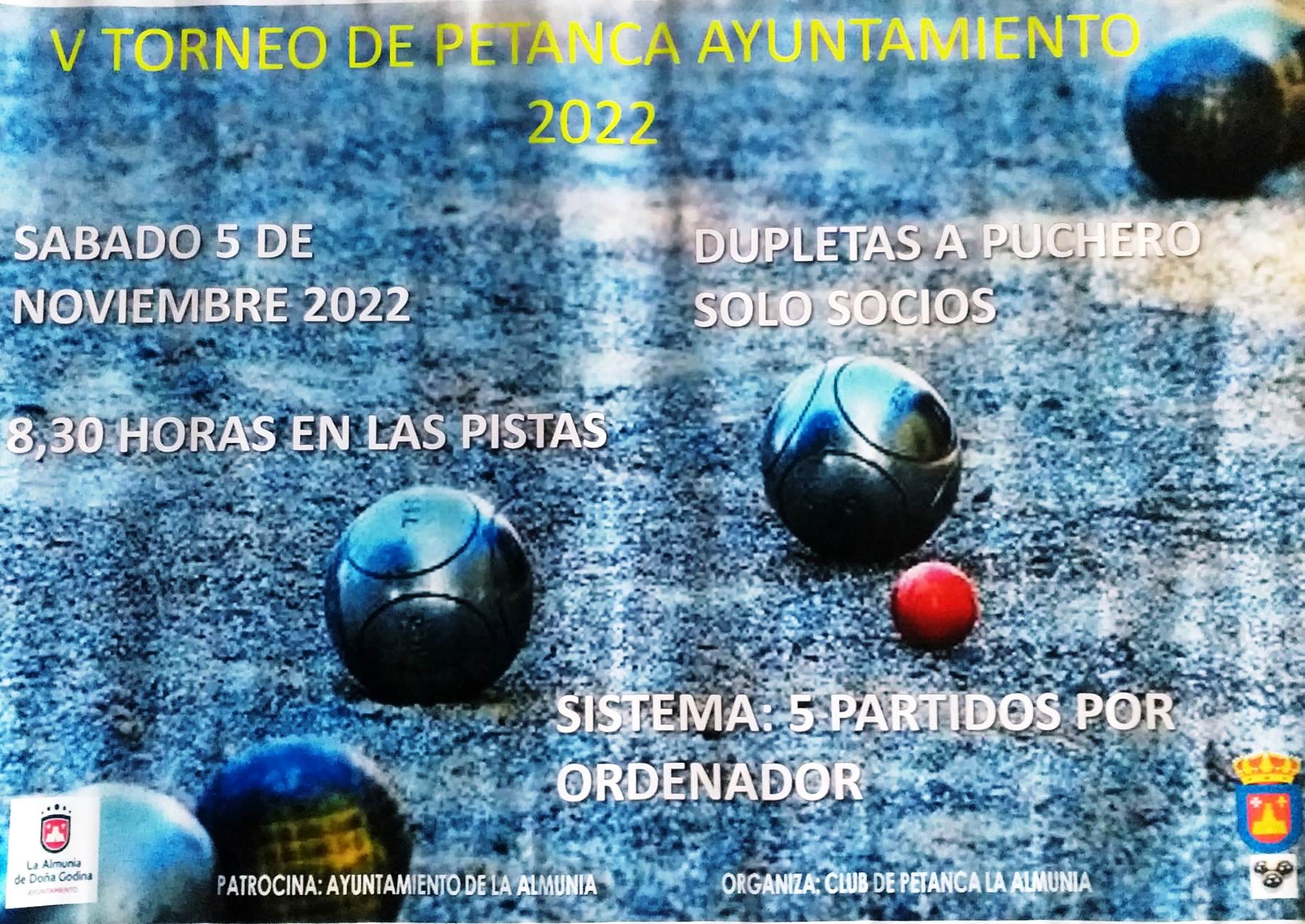 V Torneo de Petanca Ayuntamiento 2022 » Ayuntamiento La Almunia